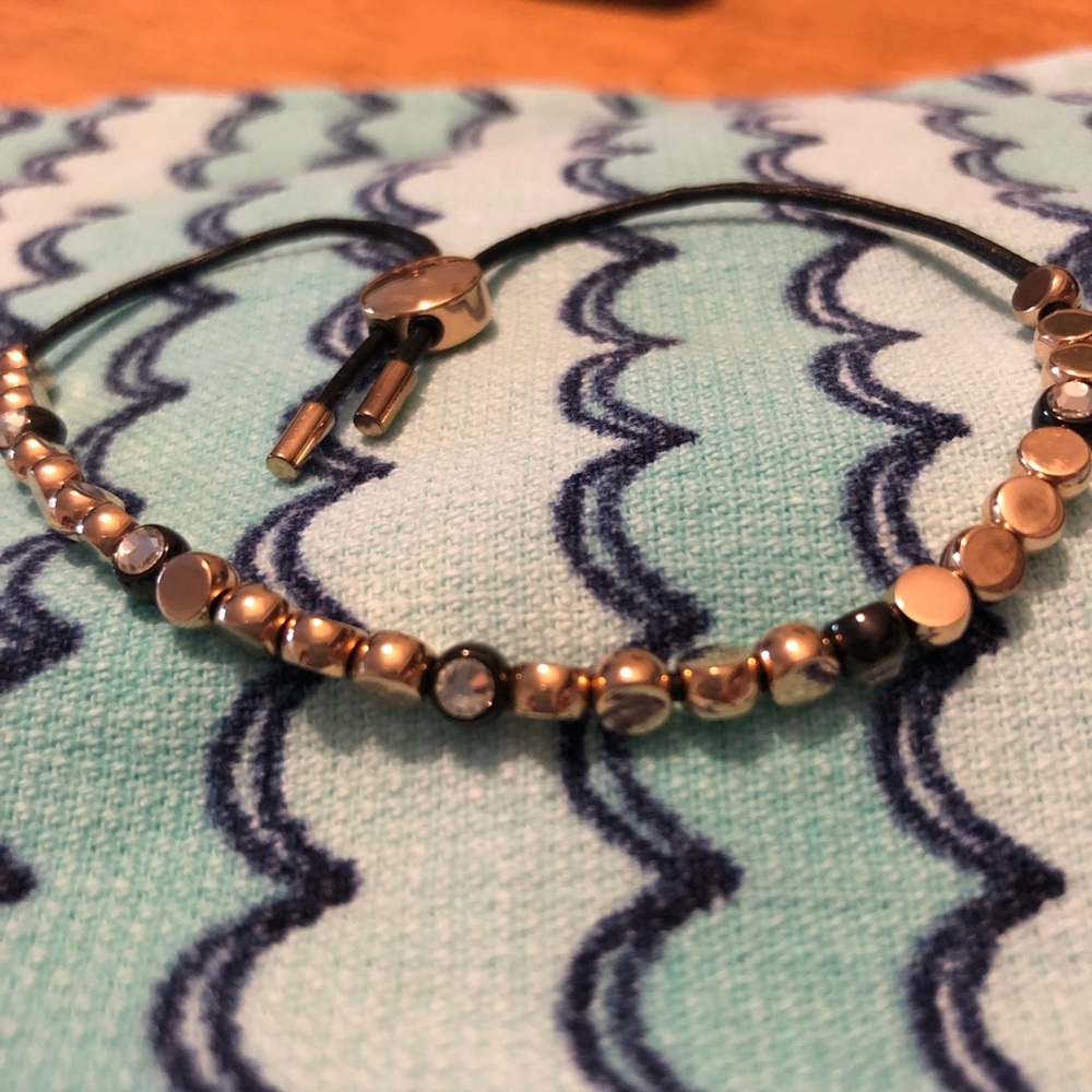 Fossil leather adjustable bracelet